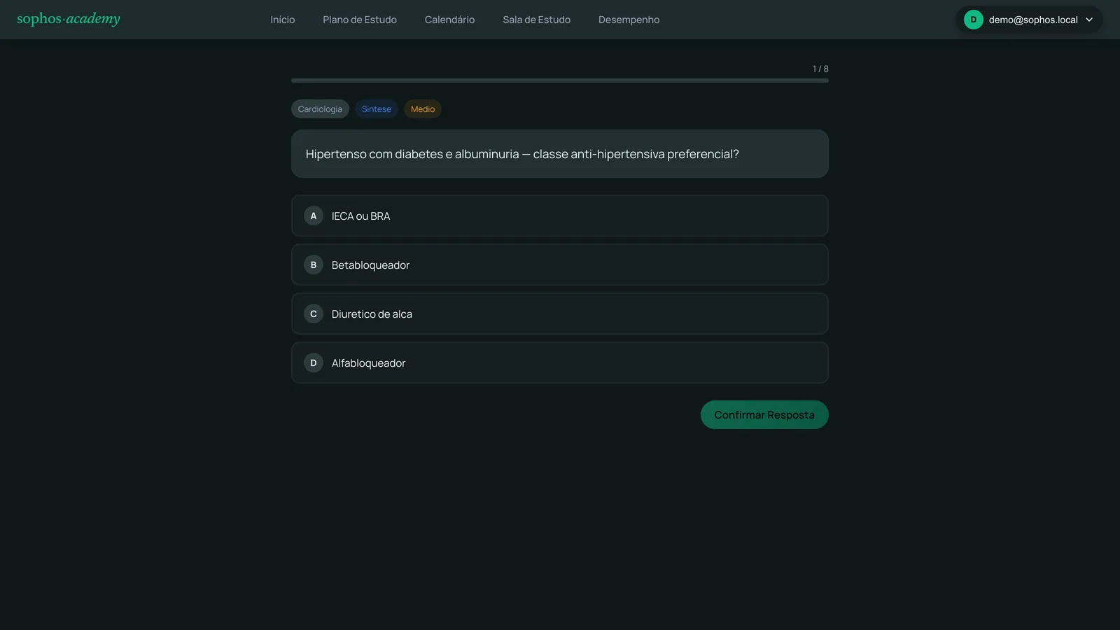 Banco de questoes - questao de multipla escolha com alternativas e filtros