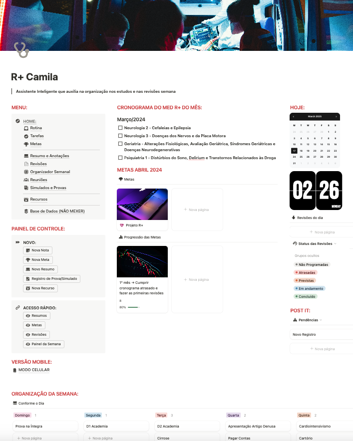 Primeiro template no Notion